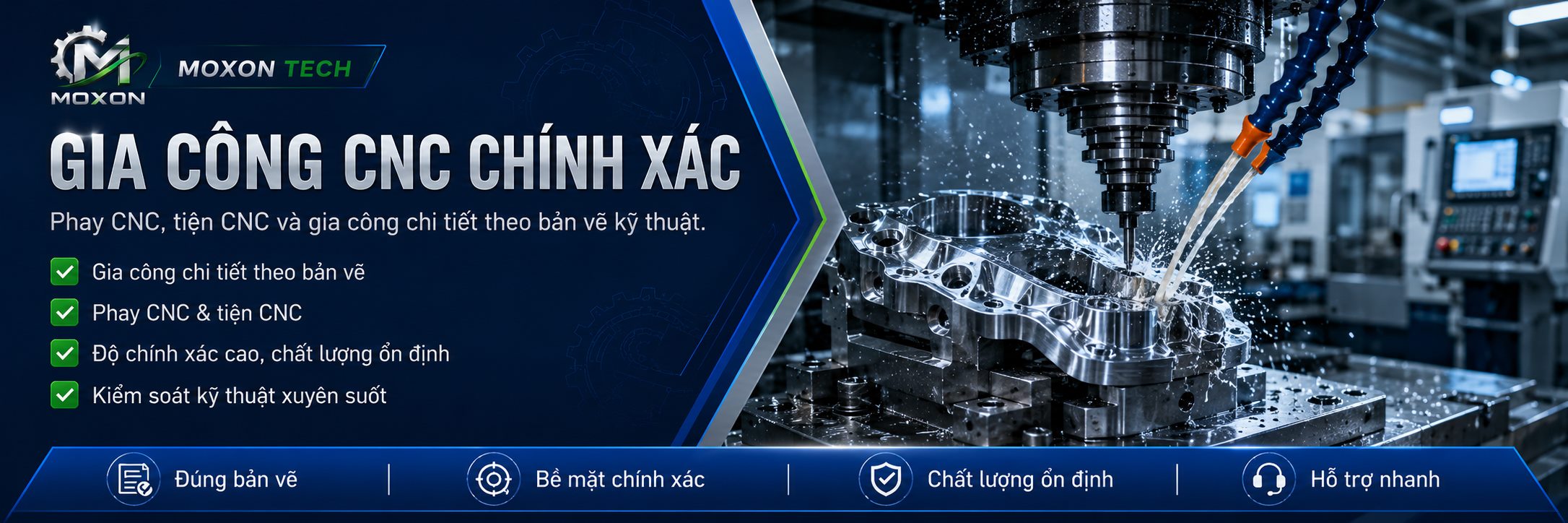 Banner dịch vụ Jig Fixture và gia công CNC MOXON